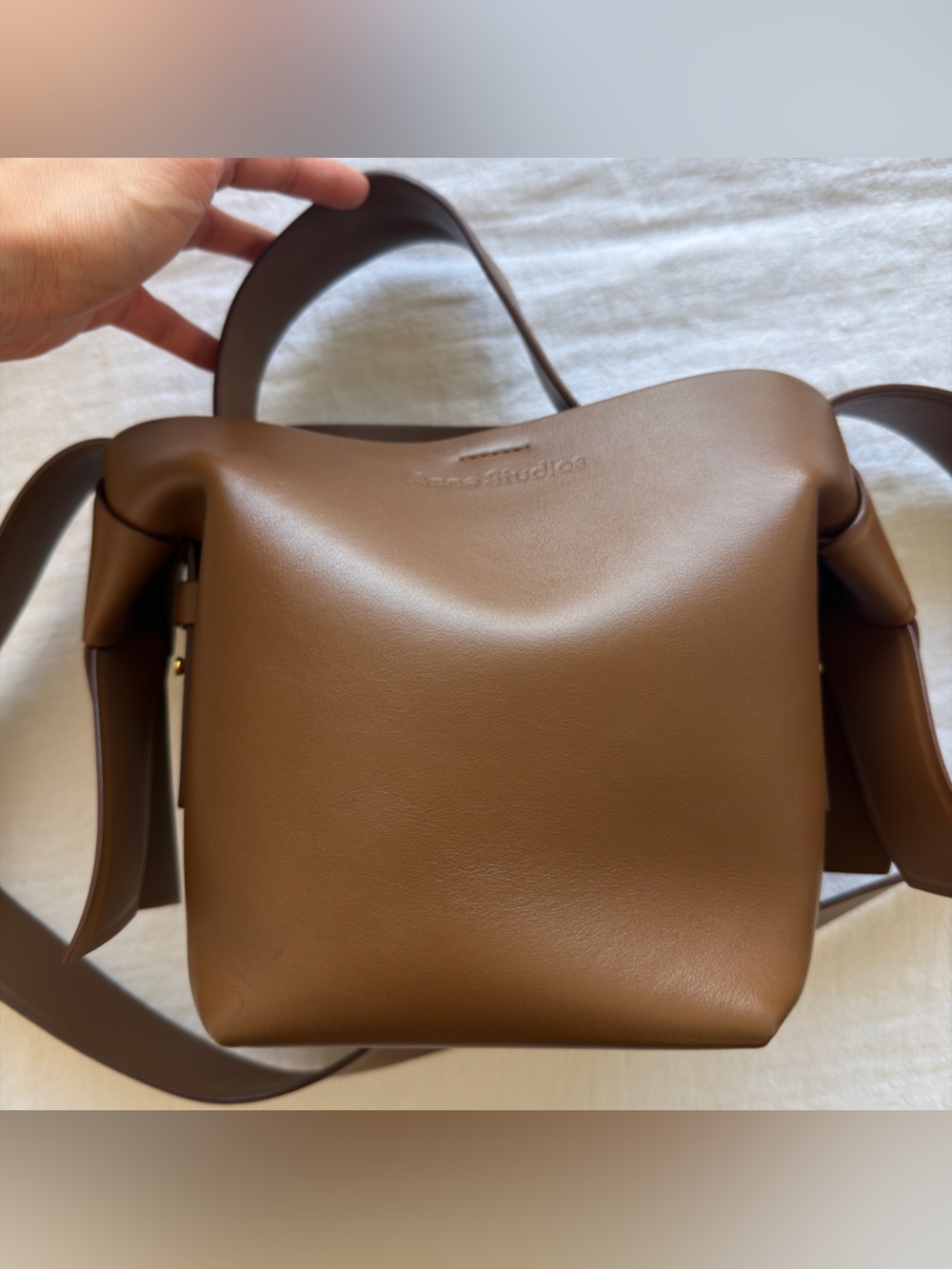 Acne Studio Brown Smooth Leather Shoulder Bag